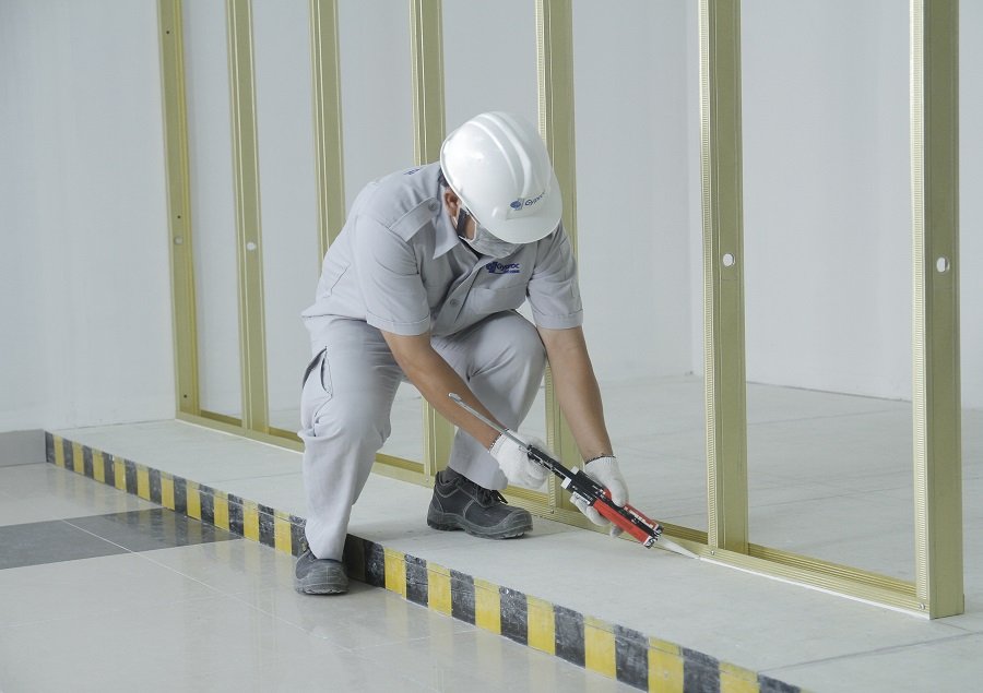 Hướng dẫn thi công tường thạch cao an toàn Gypwall SAFE