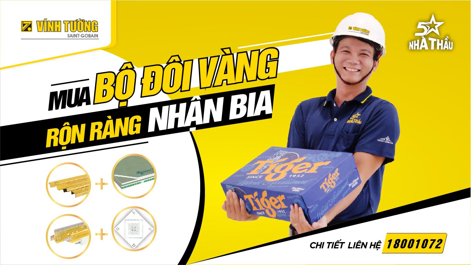 Hướng Dẫn Nhà Thầu Tham Gia KM Mua Bộ Đôi Vàng - Rộn Ràng Nhận Bia