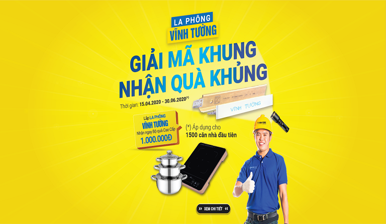 Chúc mừng 254 thầu thợ đầu tiên nhận được quà qua CTKM: La phông Vĩnh Tường - Giải mã khung - Nhận quà khủng