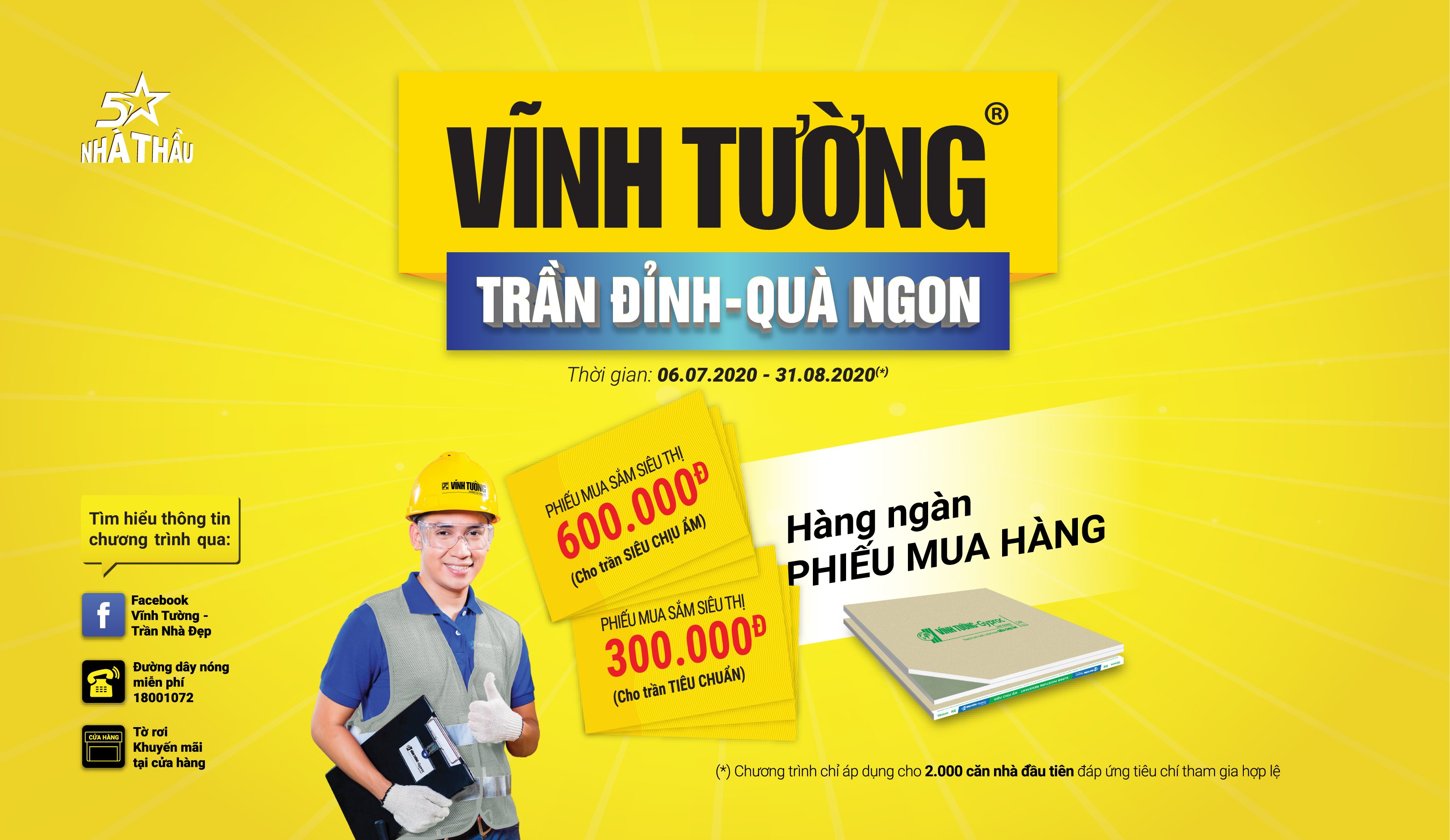 Vĩnh Tường Trần đỉnh-Quà ngon với hàng ngàn phiếu mua hàng đang chờ đợi anh em chuyên làm trần chìm