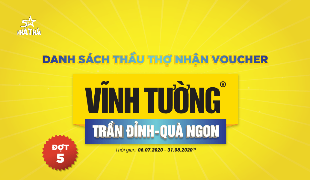 Danh sách thầu thợ nhận phiếu mua hàng tính đến ngày 17.08.2020 qua chương trình Vĩnh Tường Trần đỉnh - Quà ngon