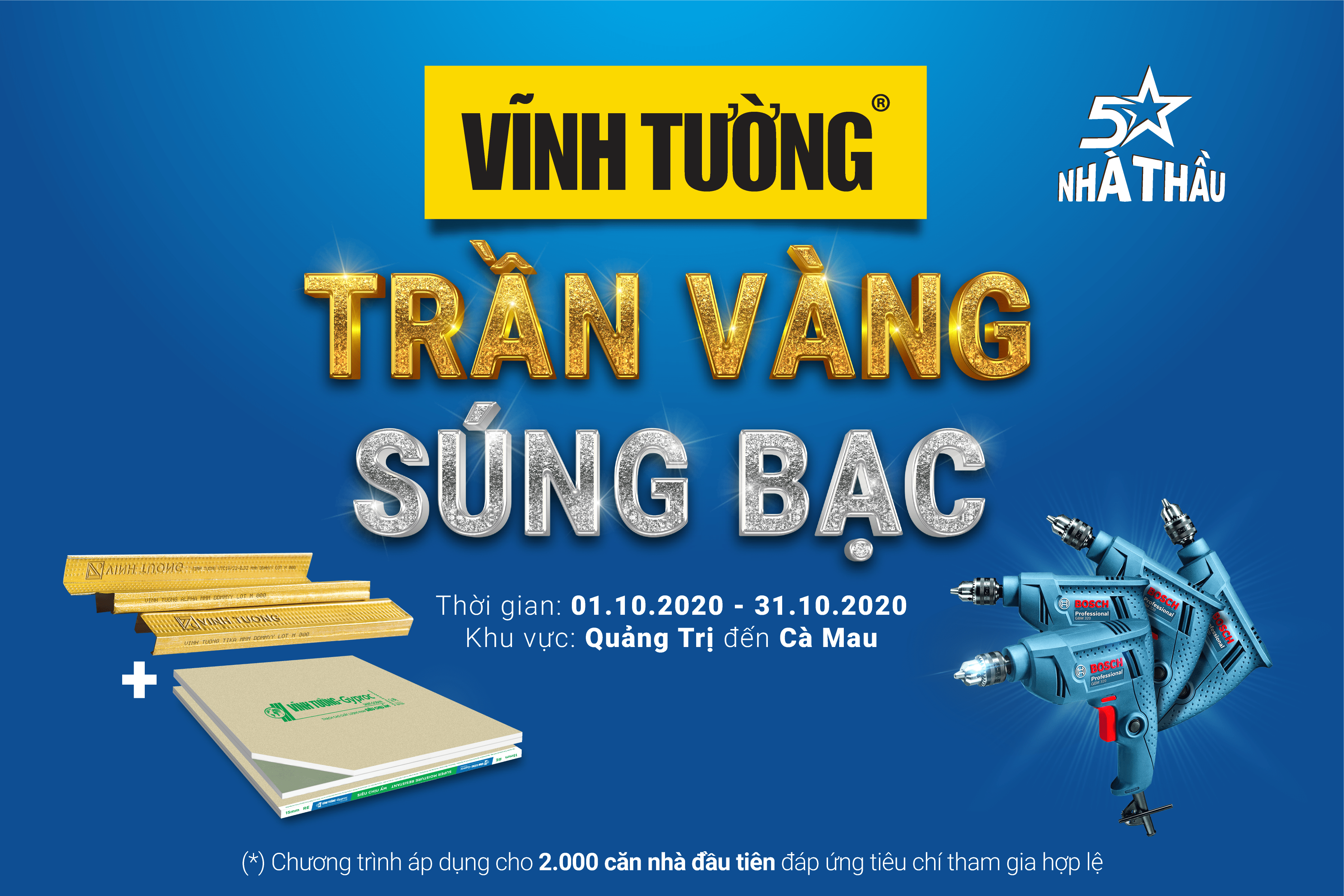 Vĩnh Tường Trần Vàng - Súng Bạc, sở hữu ngay MÁY KHOAN ĐIỆN CAO CẤP