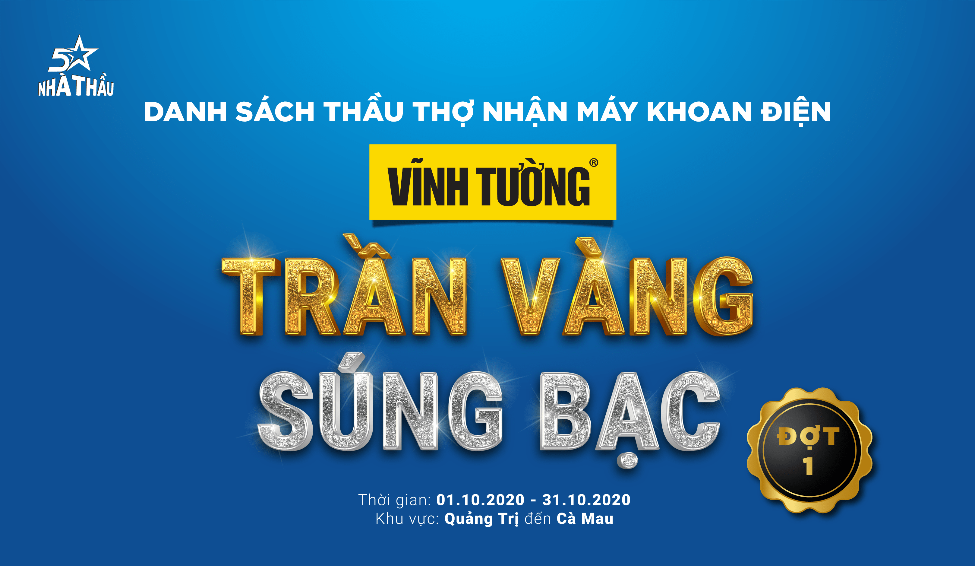 Danh sách thầu thợ nhận máy khoan điện CTKM Trần Vàng - Súng Bạc đợt 1