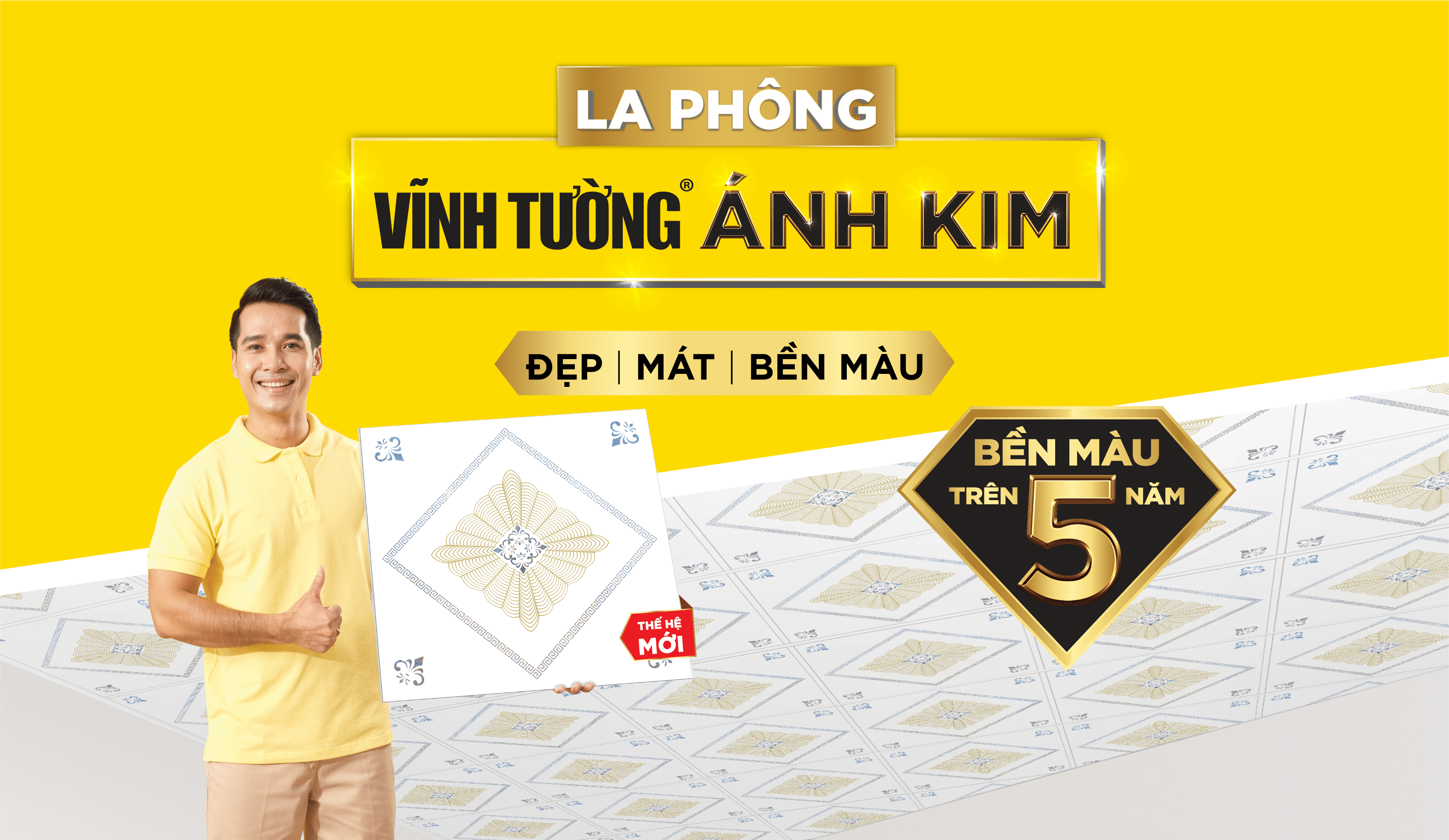 Ra mắt sản phẩm tấm la phông Vĩnh Tường Ánh kim thế hệ mới