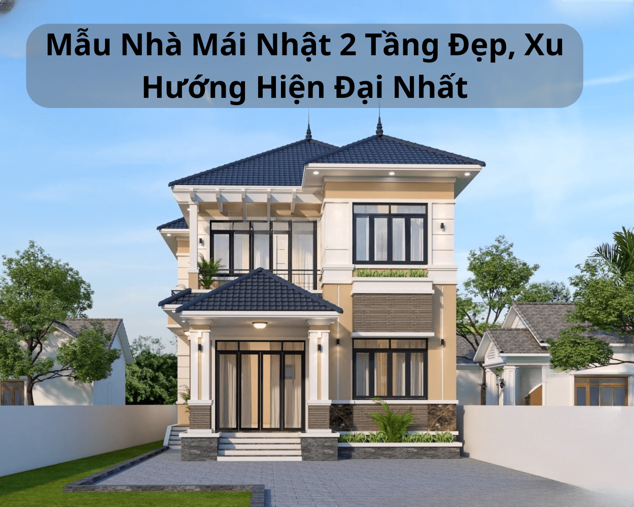 101+ mẫu nhà mái Nhật 2 tầng đẹp hiện đại, giá rẻ, mới nhất 2026