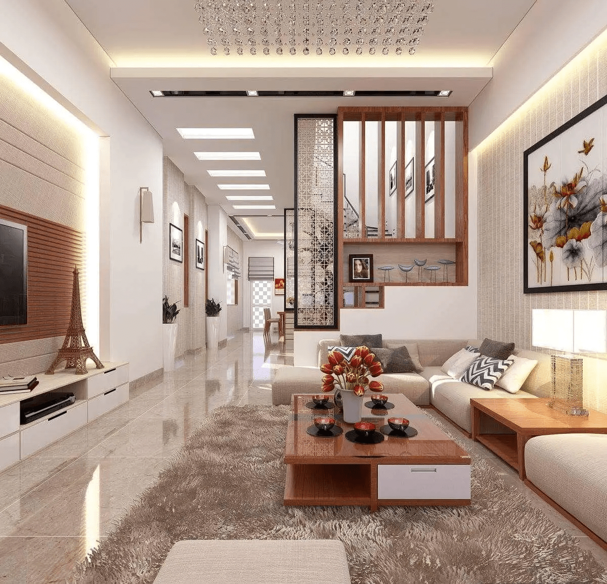 54+ Mẫu thiết kế nội thất phòng khách đẹp, sang trọng nhất 2025