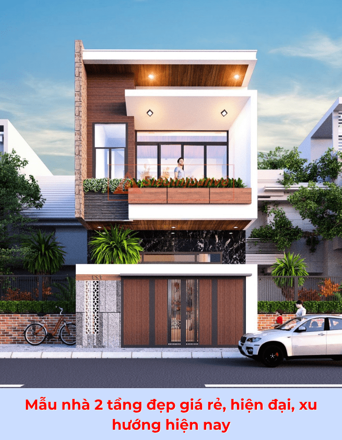 Mẫu nhà 2 tầng đẹp: TOP 50+ bản vẽ thiết kế đẹp, độc đáo 2025