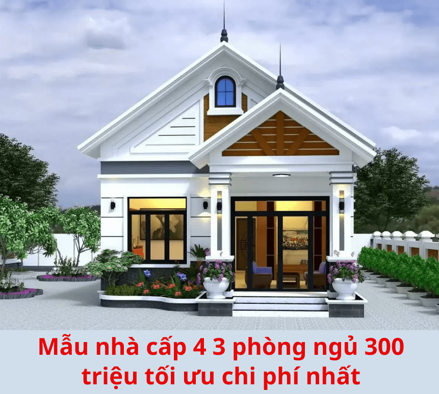 75+ Mẫu nhà cấp 4 3 phòng ngủ 300 triệu đẹp, giá rẻ được yêu thích nhất 2025