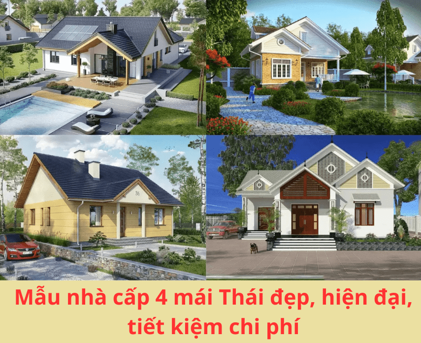 50+ mẫu nhà cấp 4 mái Thái đẹp, đơn giản, hiện đại, tiết kiệm chi phí 