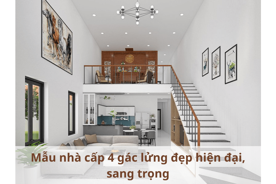 50+ mẫu nhà cấp 4 gác lửng đẹp, giá rẻ, tiết kiệm chi phí nhất 2025