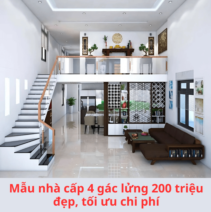 52+ Mẫu nhà cấp 4 gác lửng 200 triệu đẹp, tiện nghi, giá rẻ