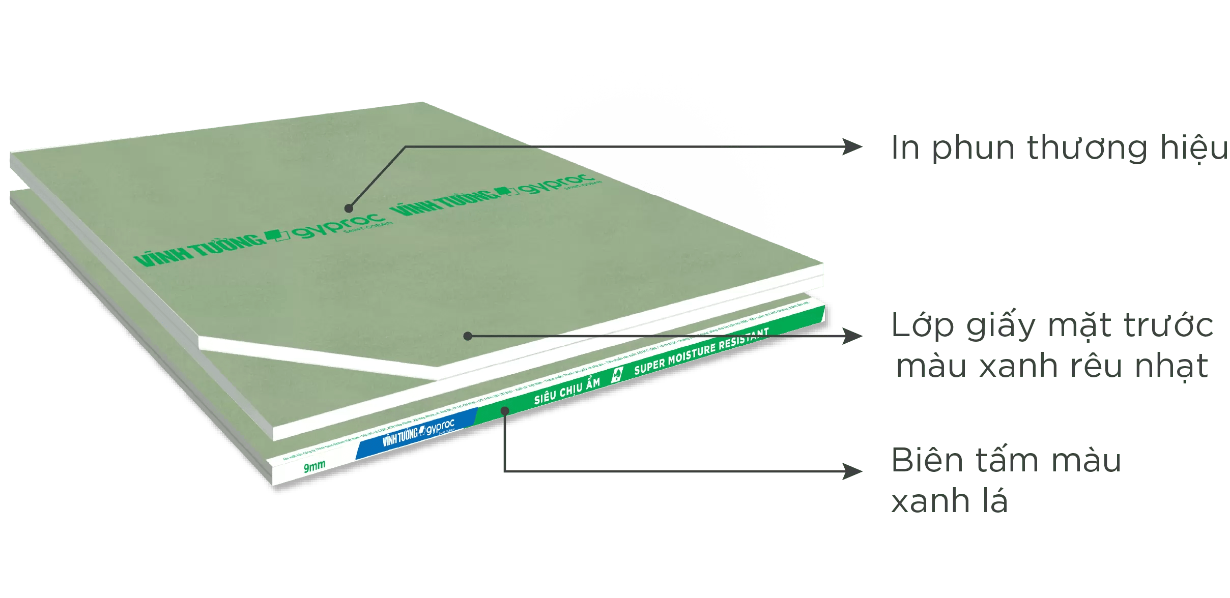 Báo giá tấm thạch cao chịu nước – Trần thạch cao Vĩnh Tường 2025