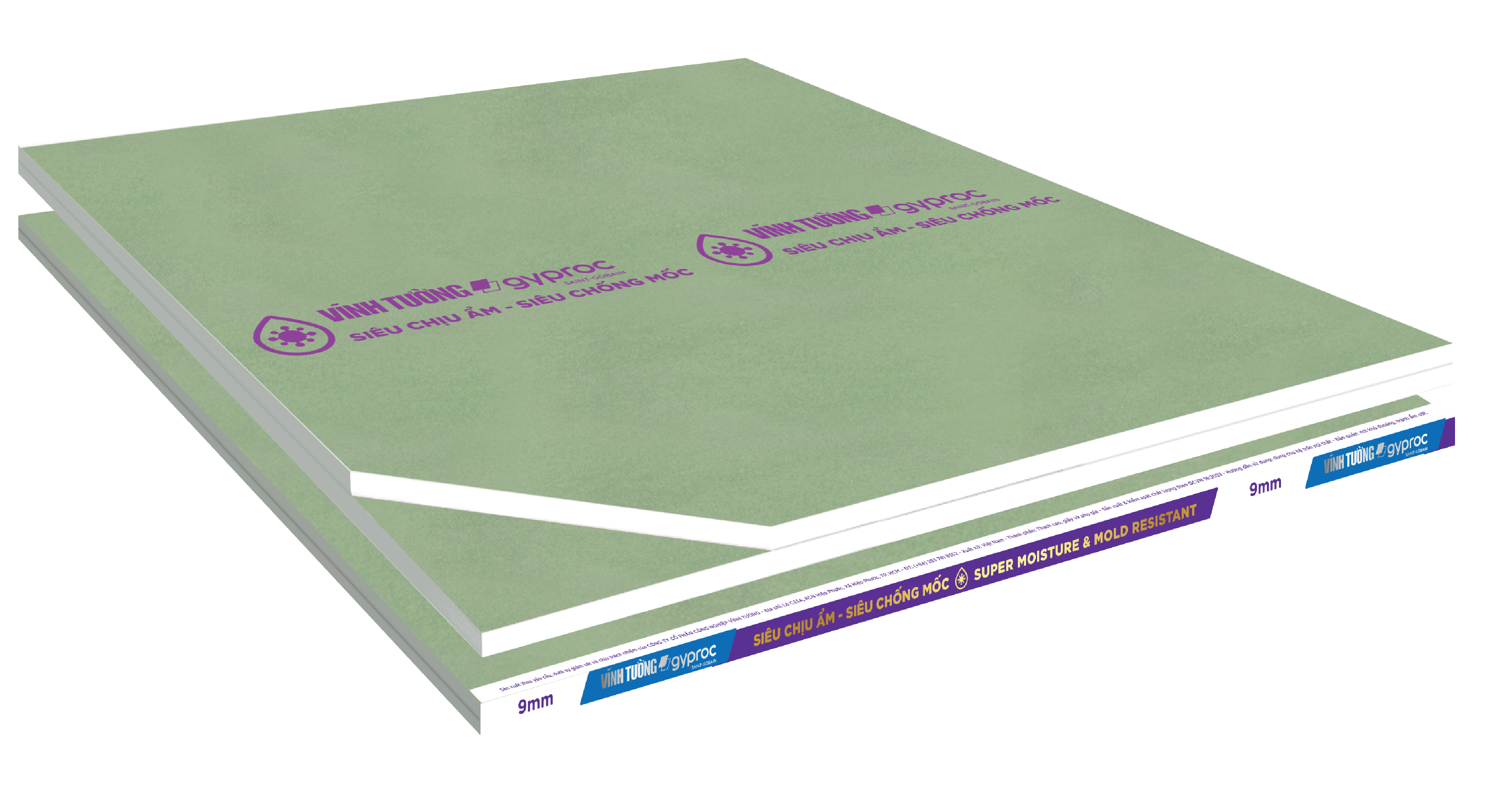 Tấm thạch cao Siêu Chịu Ẩm – Siêu Chống Mốc
