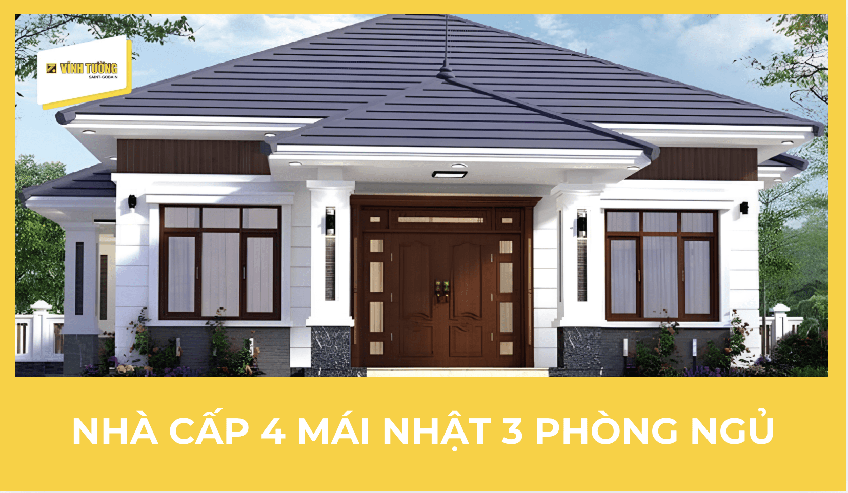 100+ Mẫu nhà cấp 4 mái Nhật 3 phòng ngủ đẹp và hiện đại nhất 2026