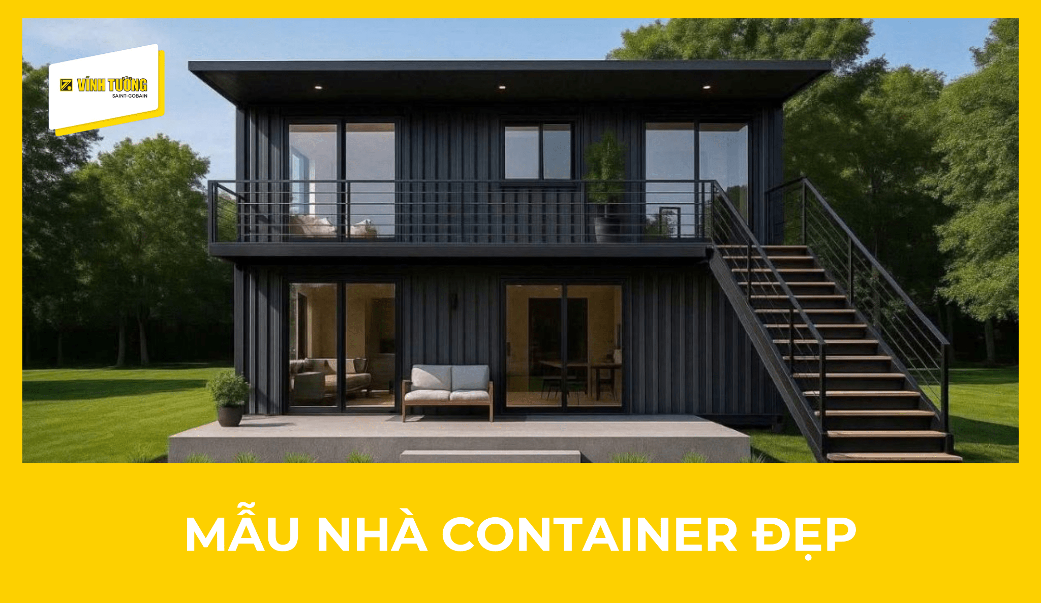 Mẫu nhà container thiết kế đẹp, độc đáo