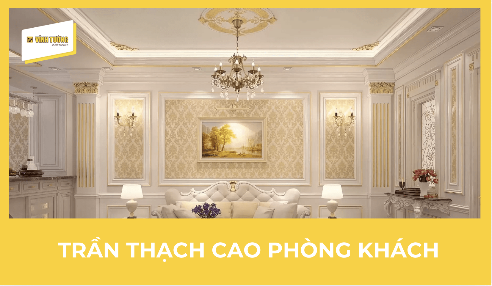 49 mẫu trần thạch cao phòng khách hiện đại, đẹp, dẫn đầu xu hướng 2026