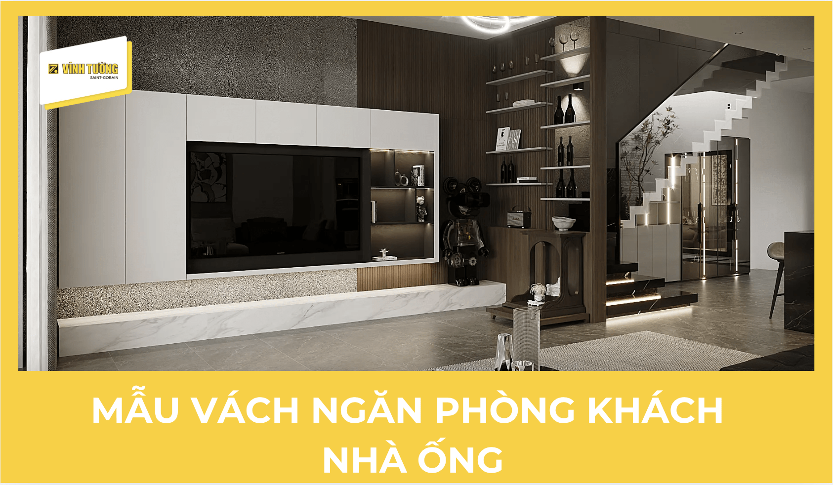 100+ Mẫu vách ngăn phòng khách và bếp nhà ống đẹp, đơn giản