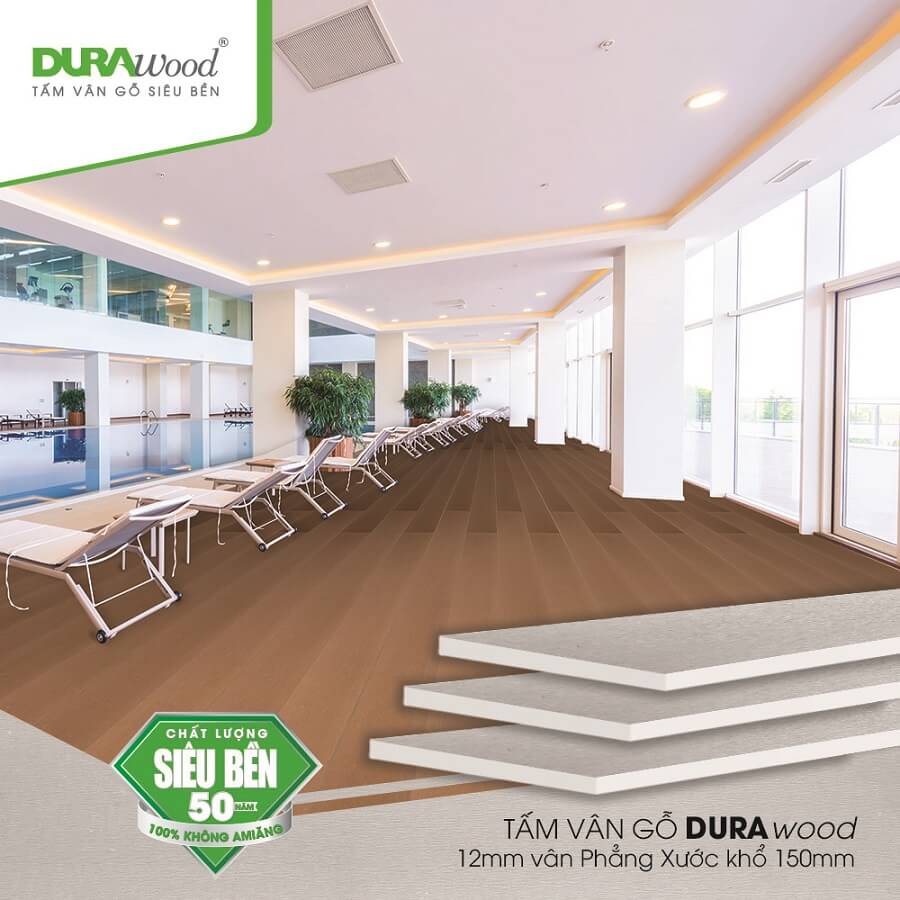 giá tấm ốp tường vân gỗ Dura