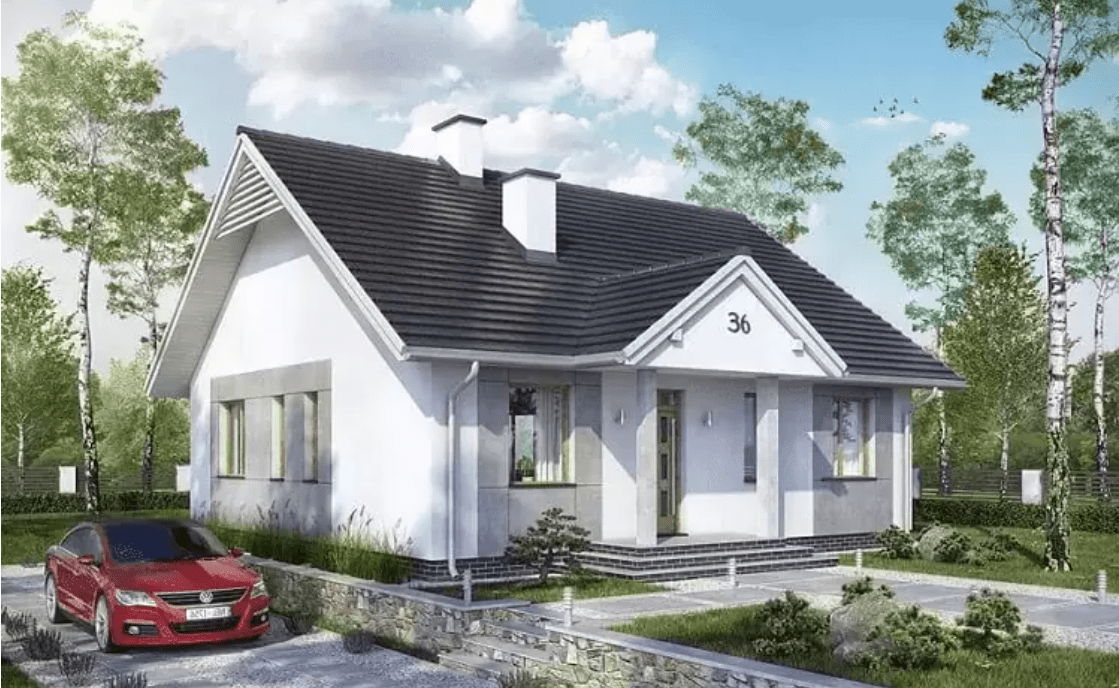 Mẫu nhà cấp 4 100 triệu mang phong cách châu Âu thanh lịch