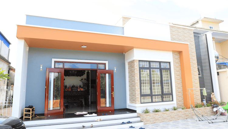 Mẫu nhà cấp 4 mái bằng nông thôn đẹp