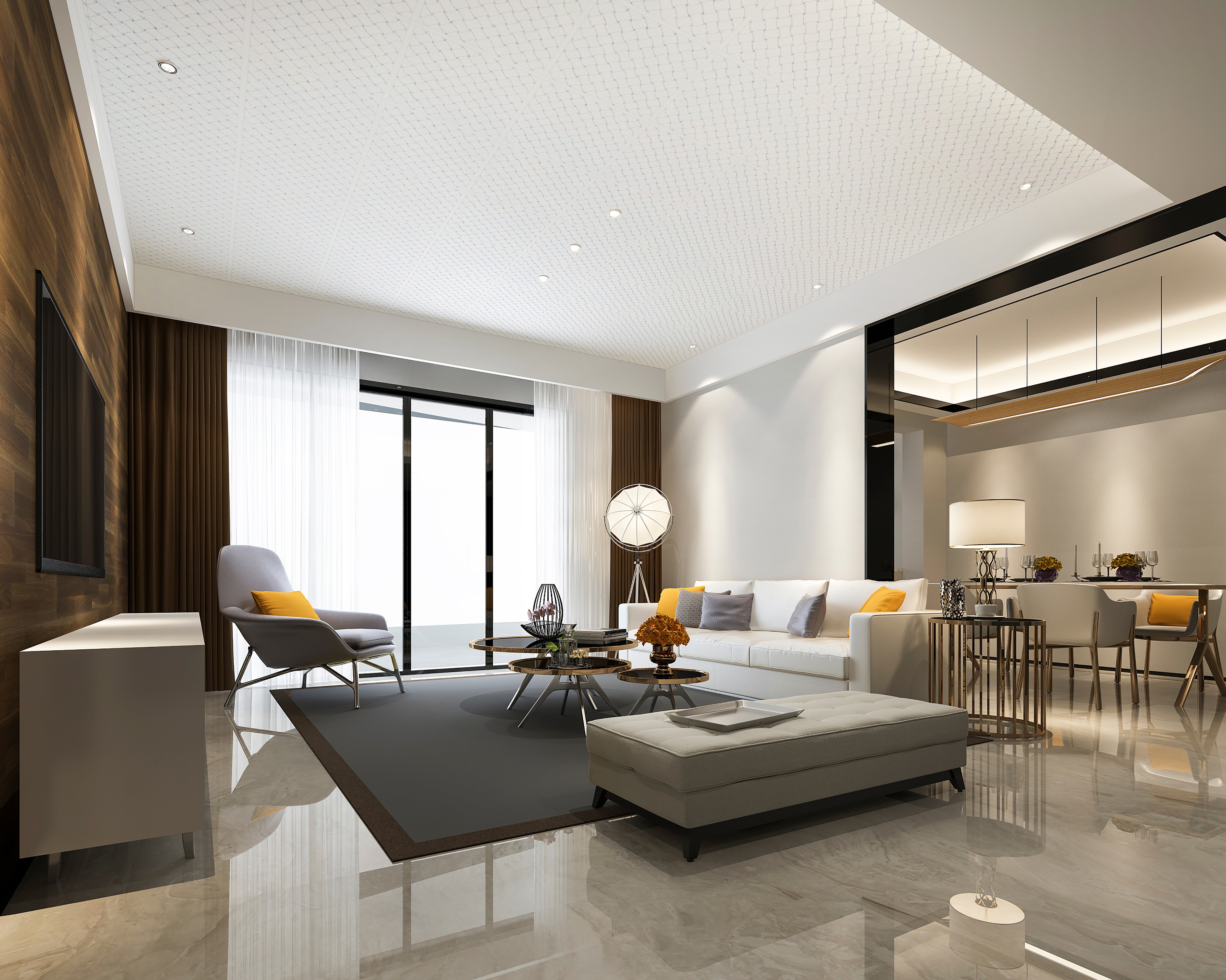 Mẫu tấm trần thả Vĩnh Tường họa tiết Bamboo