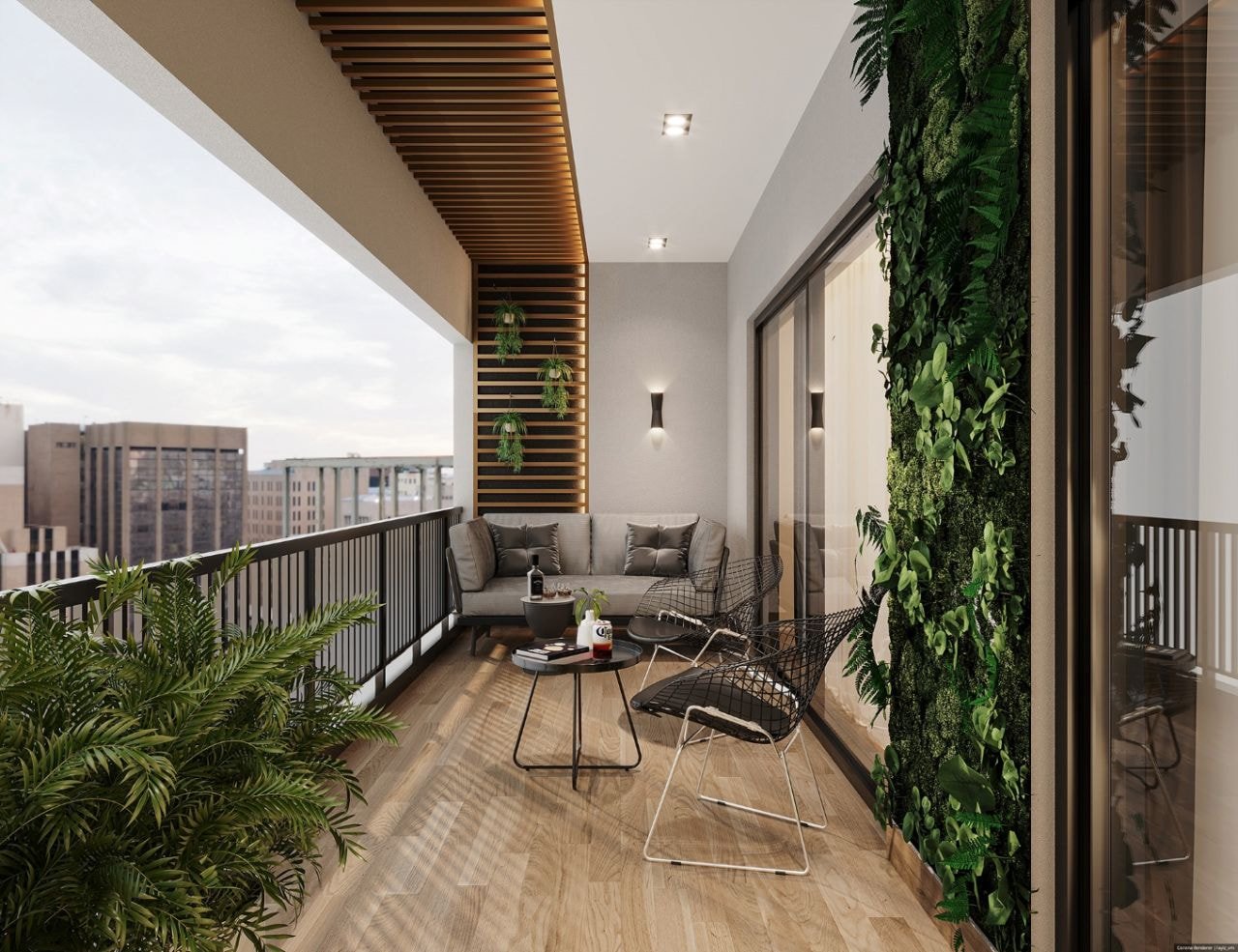 thiết kế ban công thành góc nghỉ dưỡng nhỏ