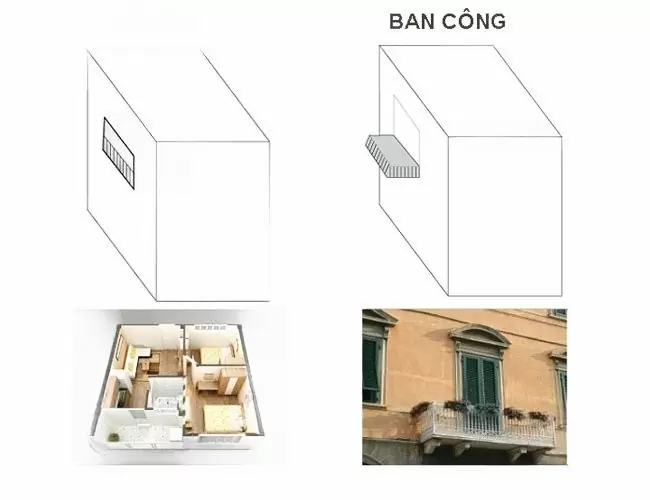 Lô gia là khoảng không gian âm vào trong nhà