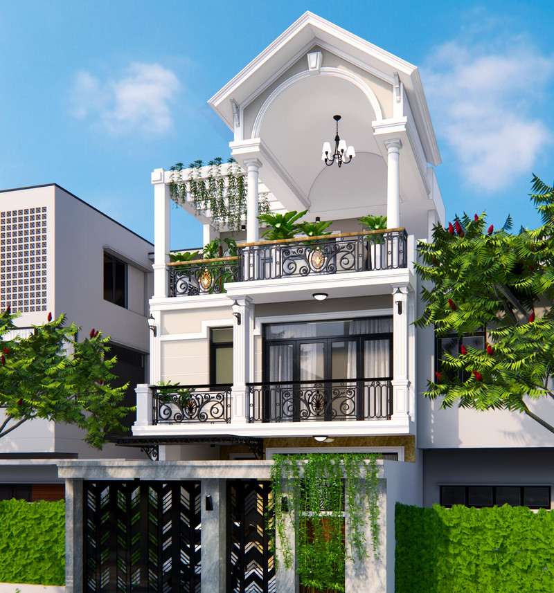 Ban công cổ điển, tân cổ điển với đường nét tinh xảo