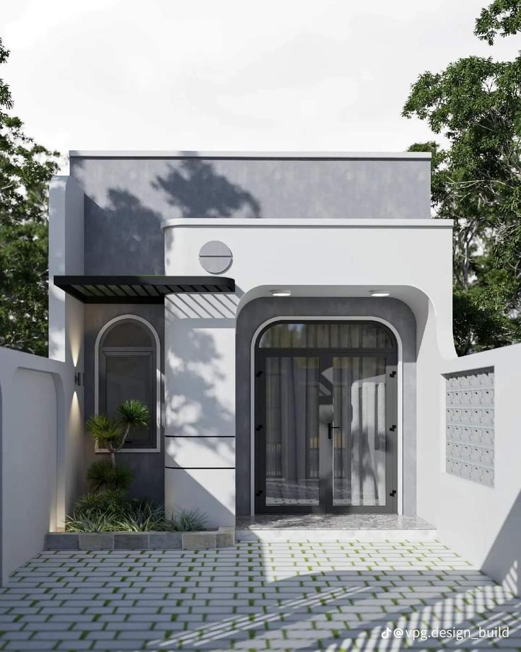 Mẫu nhà cấp 4 diện tích 4x16m sử dụng tông màu nhã nhặn, thanh lịch