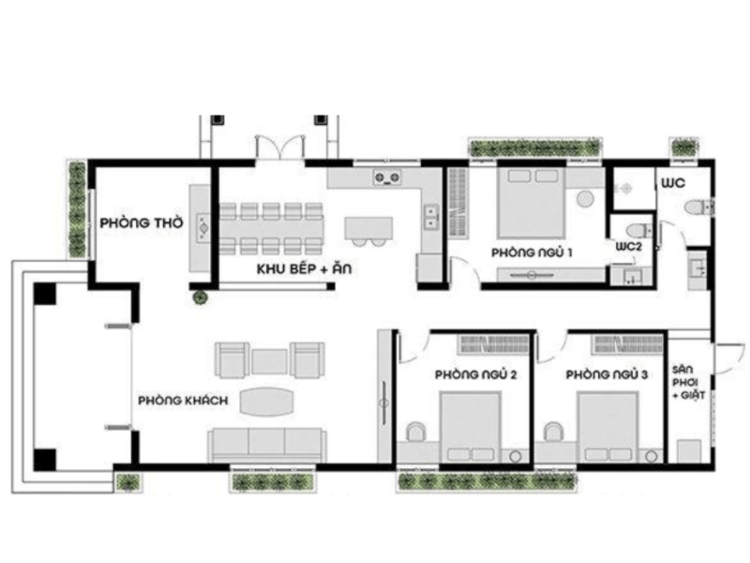 Bản vẽ nhà cấp 4 giá 500 triệu khi xây dựng được tối ưu chi phí mà vẫn đảm bảo đầy đủ công năng cho gia đình nhỏ
