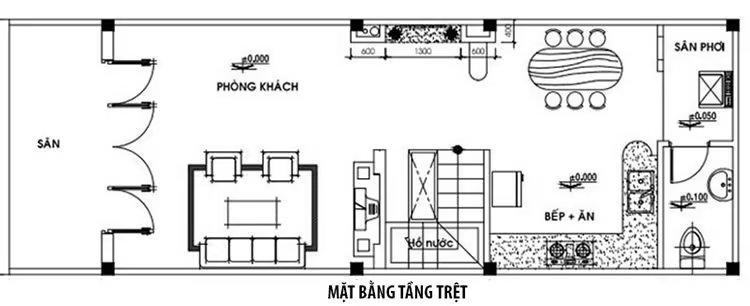 Bản vẽ nhà cấp 4 mái Thái có gác lửng tiết kiệm chi phí