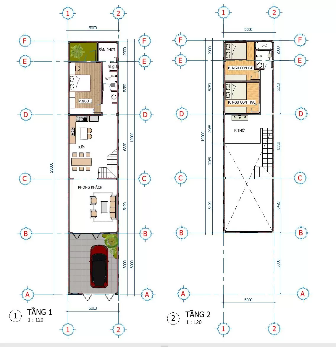 Bản vẽ nhà cấp 4 3 phòng ngủ thiết kế hiện đại, đầy đủ tiện ích
