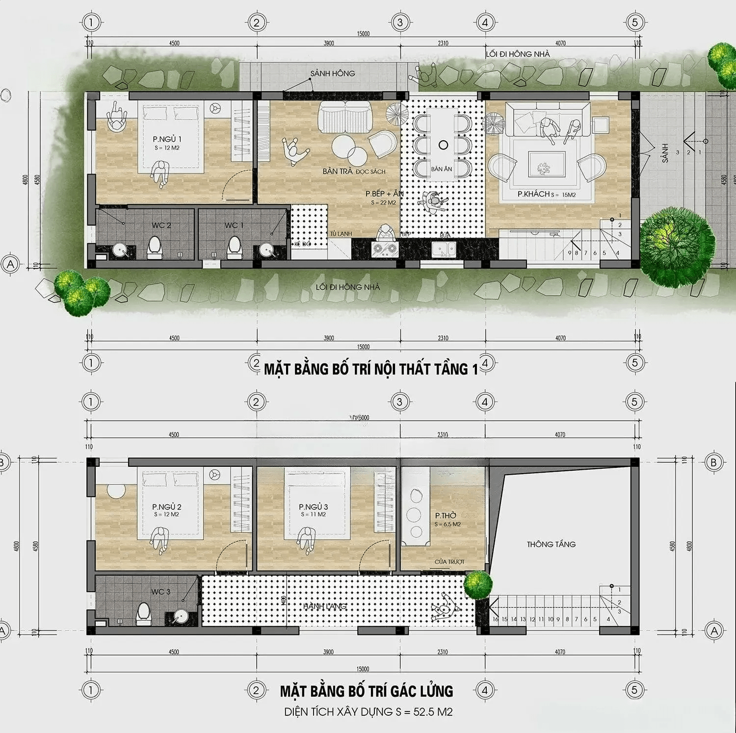 Bản vẽ nhà gác lửng chi tiết, giá rẻ