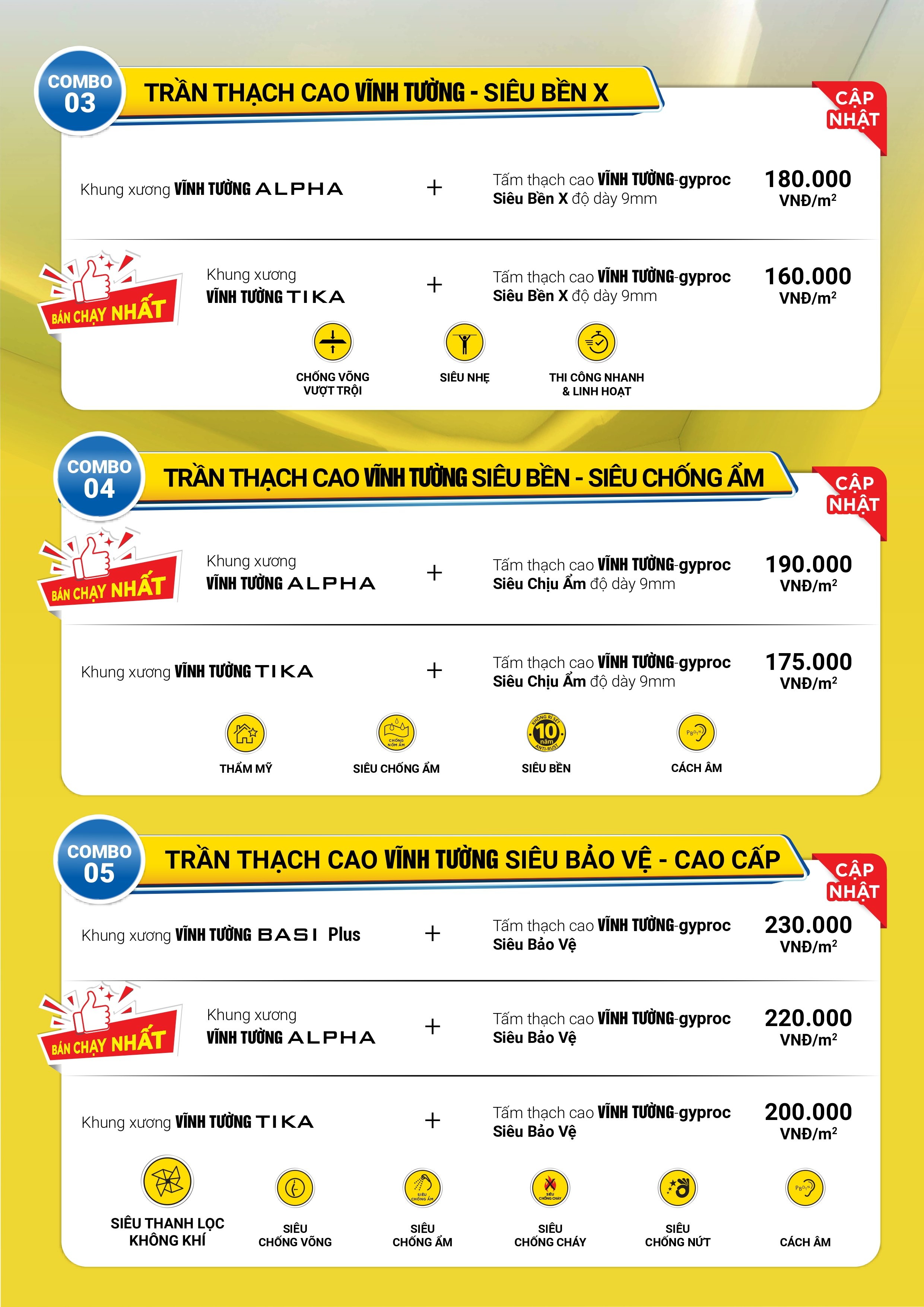 bảng giá tvgc cao nguyên
