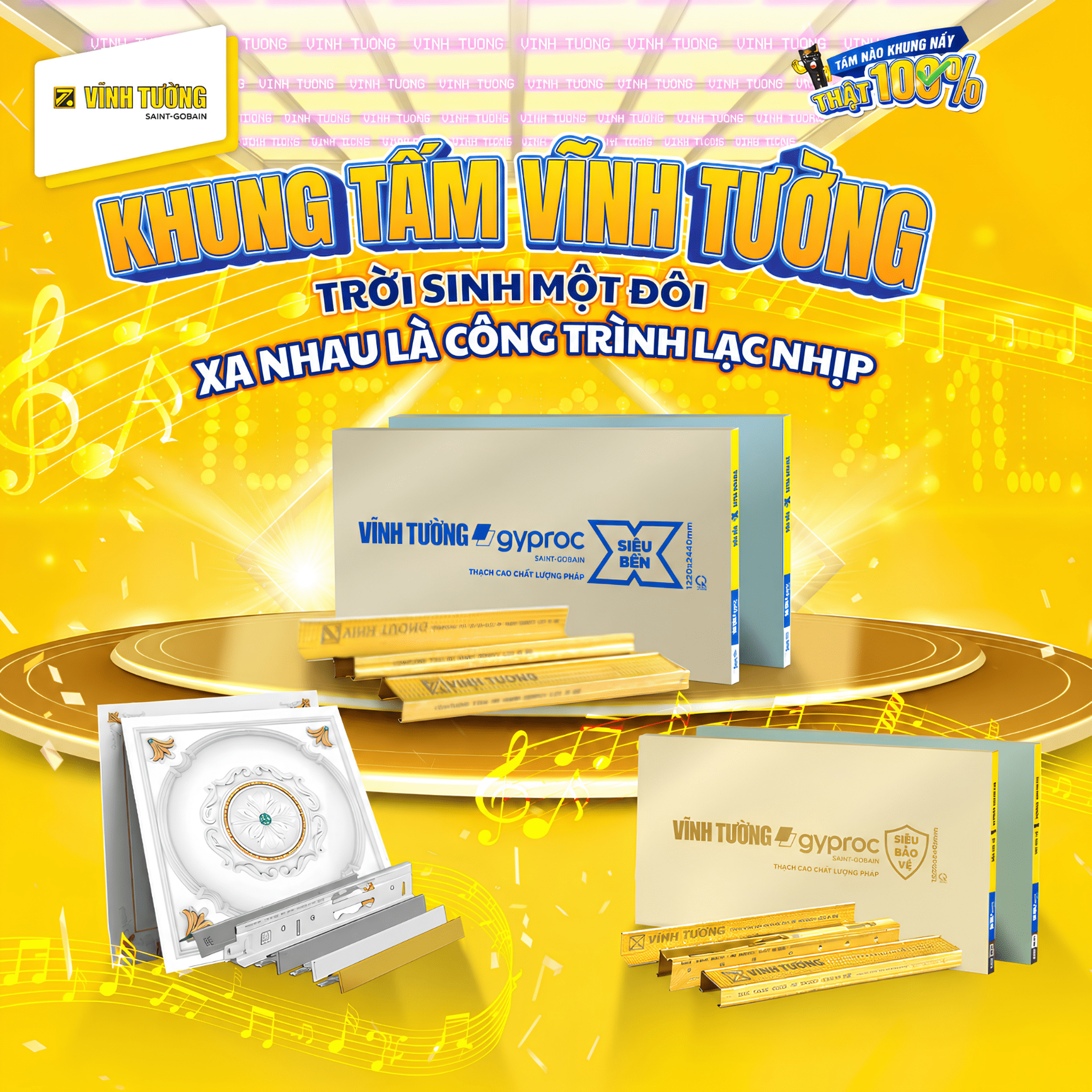 Hệ giải pháp đồng bộ giữa tấm và khung Vĩnh Tường giúp đảm bảo chất lượng, hạn chế cong võng, nứt bề mặt