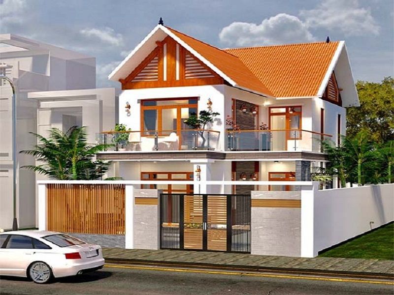 nhà 2 tầng được cải tạo từ nhà cấp 4