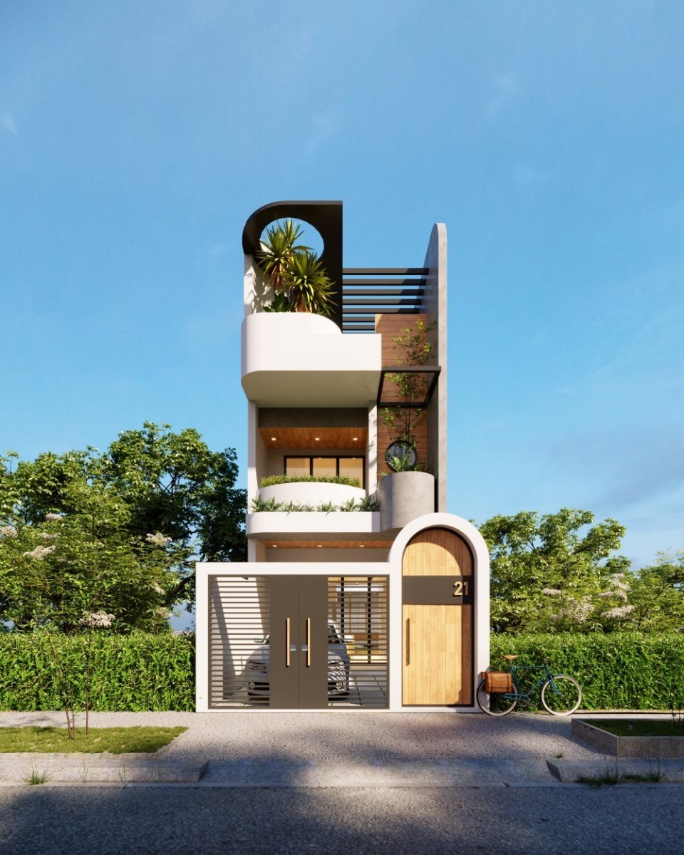 Mẫu mặt tiền nhà hướng Tây đẹp, xu hướng