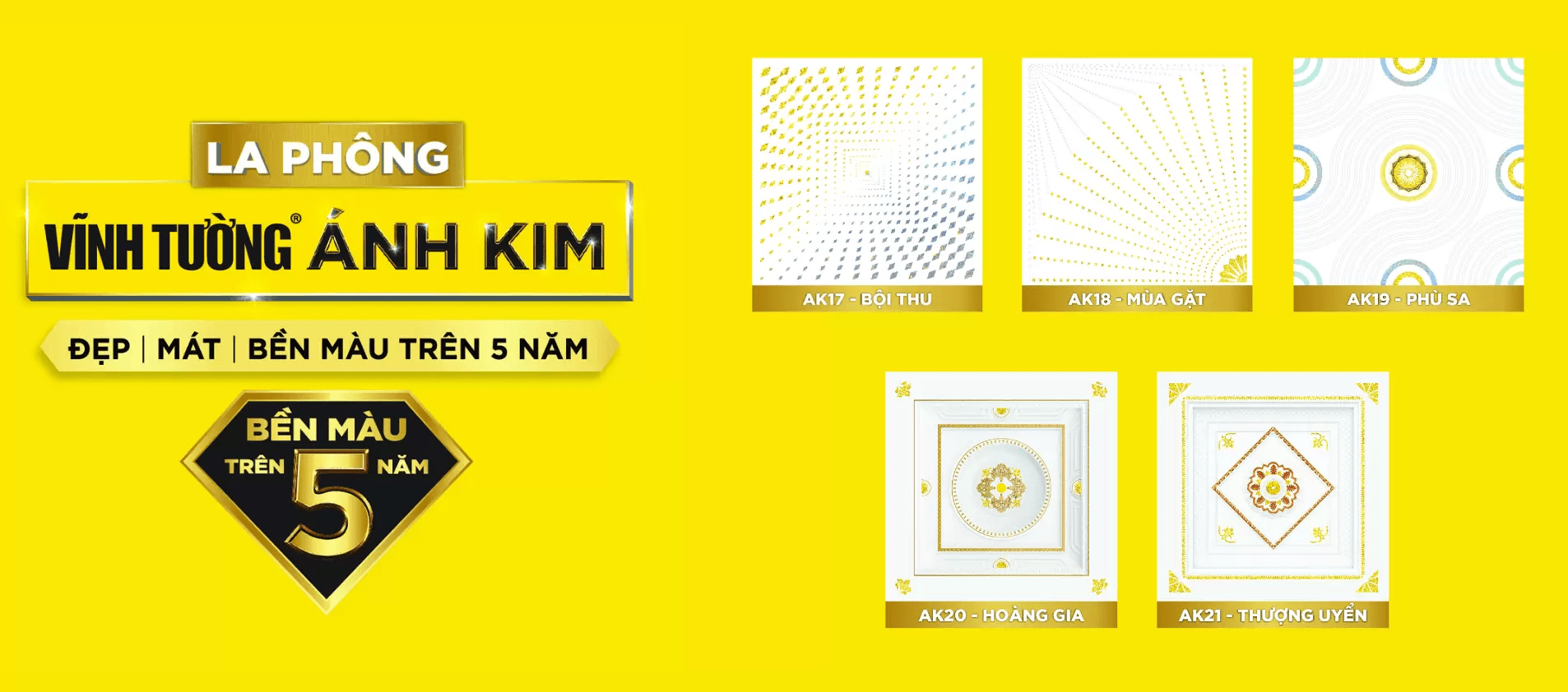 La phông chống nóng tường nhà Vĩnh Tường Ánh Kim