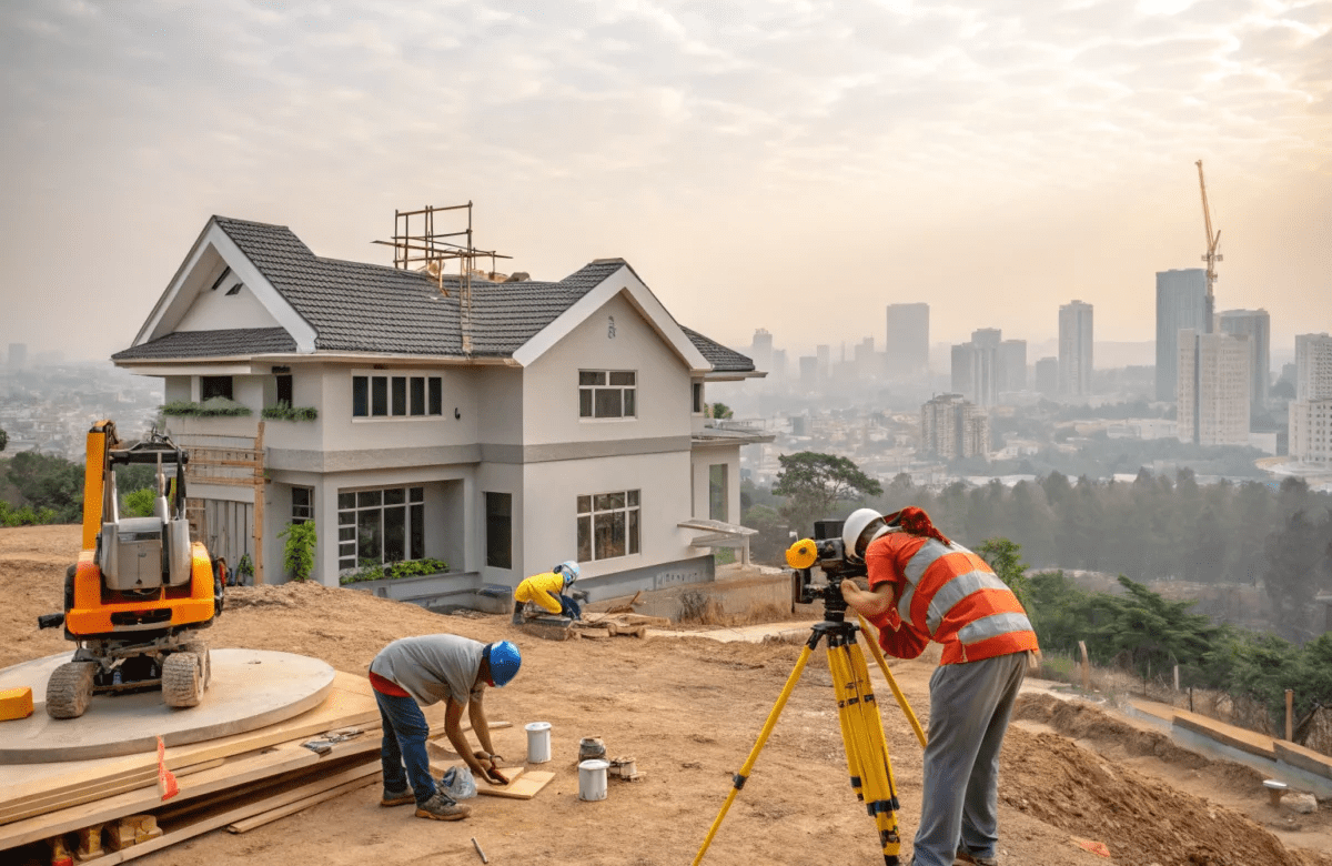 Chủ nhà nên khảo sát hiện trạng đất để có phương án thi công an toàn 