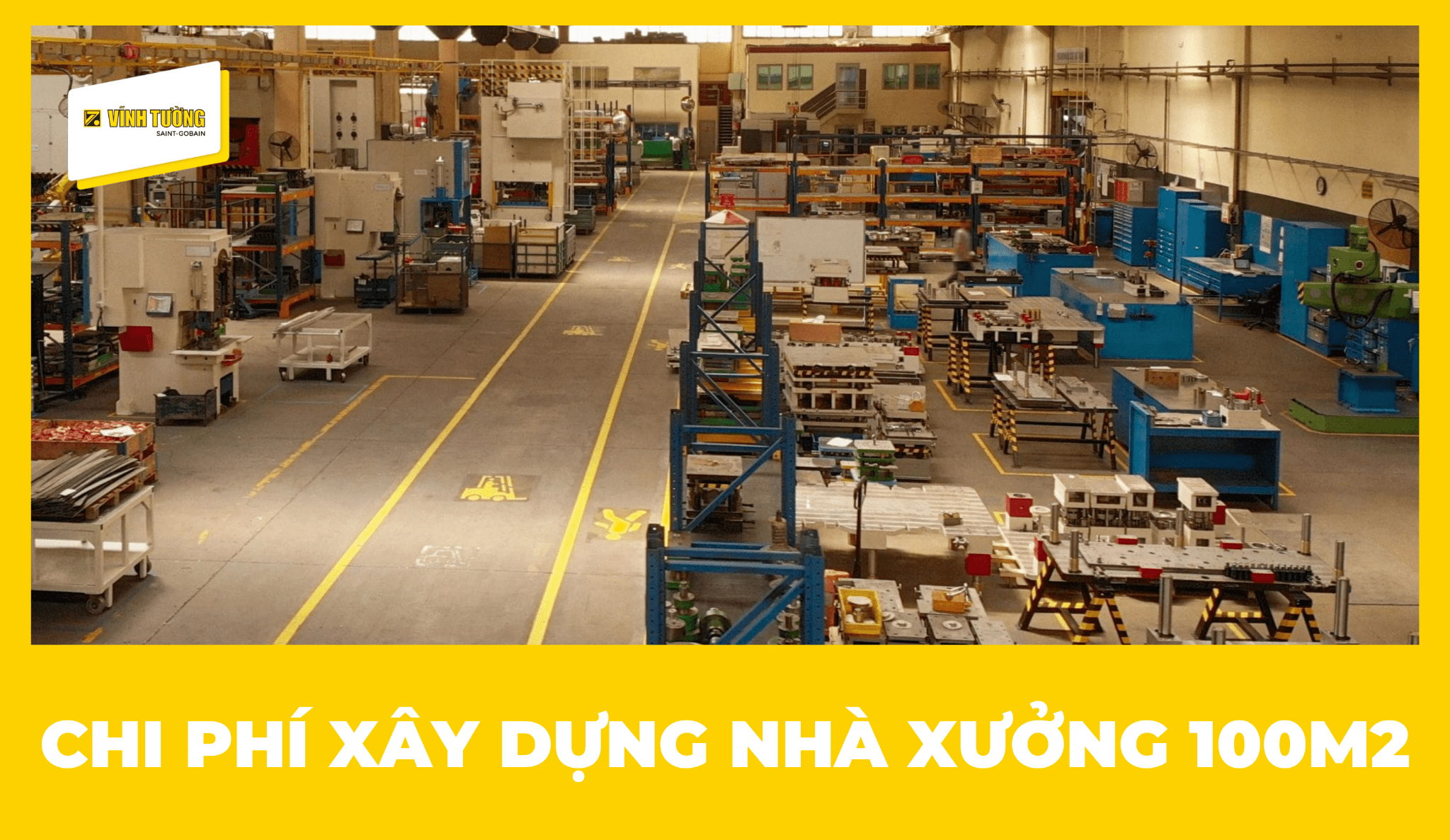 Dự toán chi phí xây nhà xưởng 100m2 năm 2026