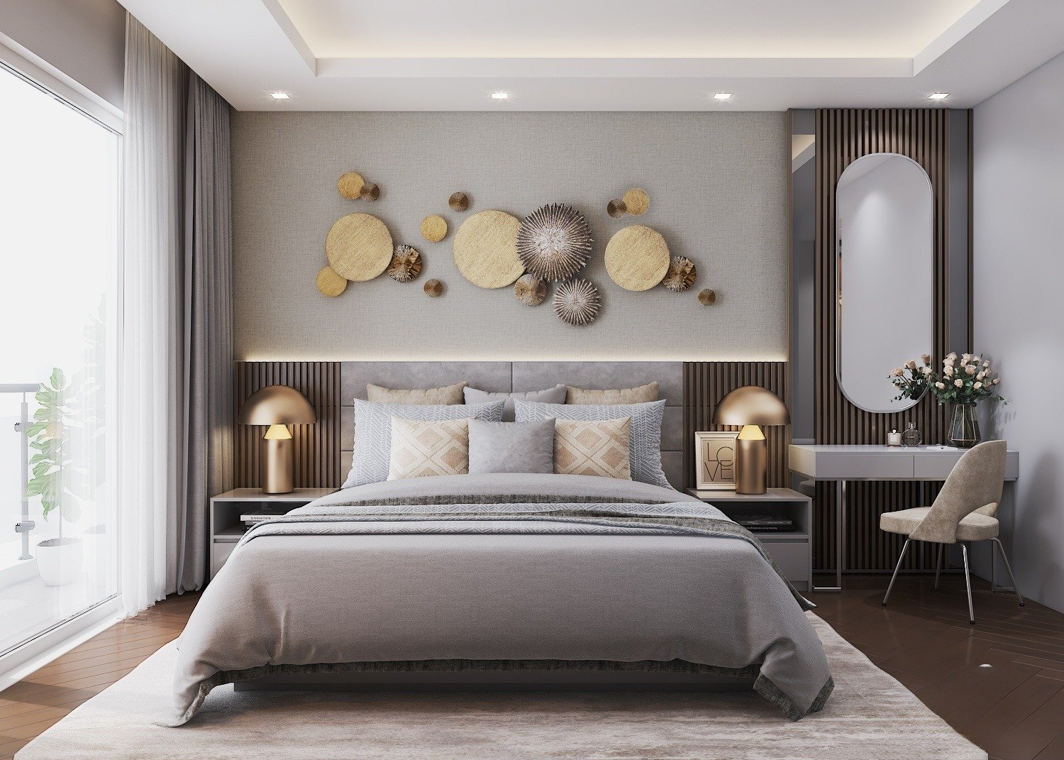 Gương trang trí phòng ngủ có khả năng thu hút và phản chiếu năng lượng xung quanh