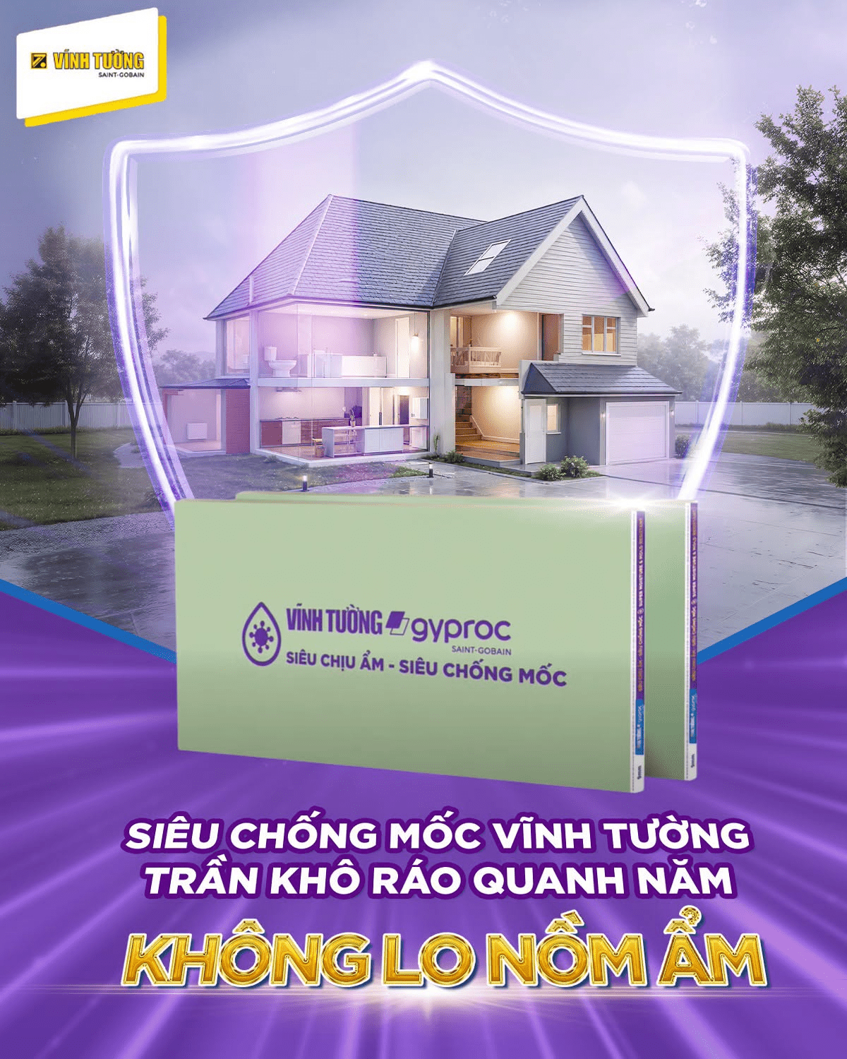 Hệ giải pháp trần và vách thạch cao Vĩnh Tường kiến tạo không gian bền vững, thẩm mỹ và tối ưu cho mọi công trình