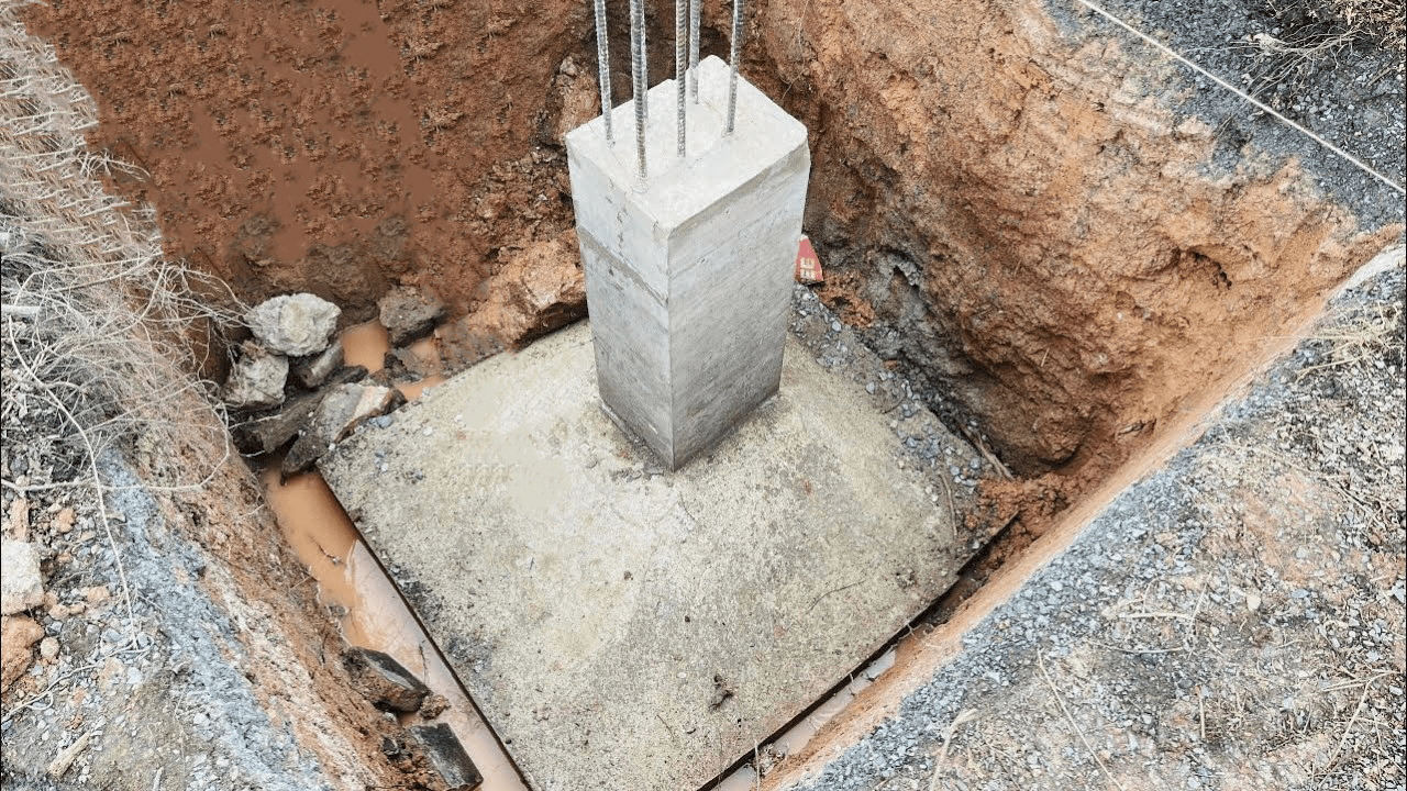Hình ảnh thực tế móng đơn tại công trình dân dụng 