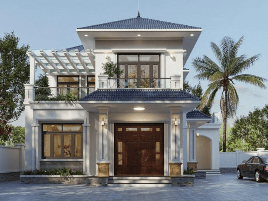 Thiết kế nhà đẹp 2 tầng đẹp giá 1 tỷ