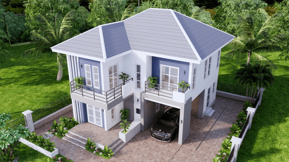 Khi xây nhà 2 tầng, bạn nên lưu ý việc chống thấm bề mặt và sử dụng thêm trụ, gạch tại những vị trí cần thiết 