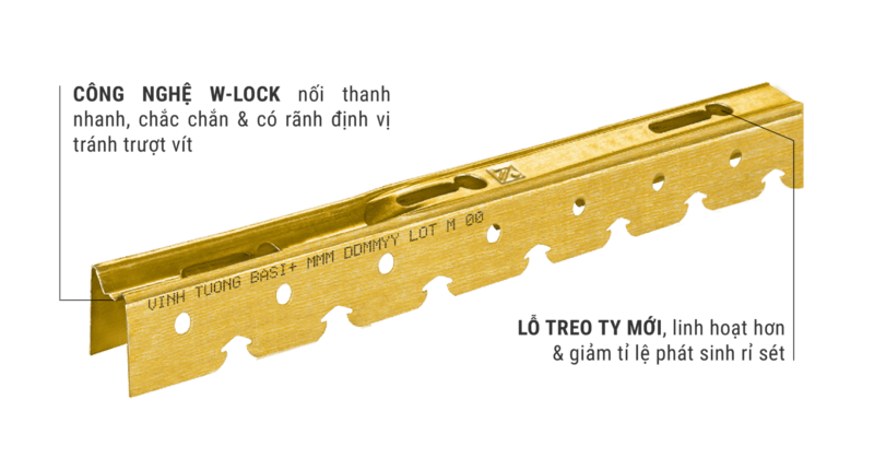 Khung trần chìm Vĩnh Tường BASI®