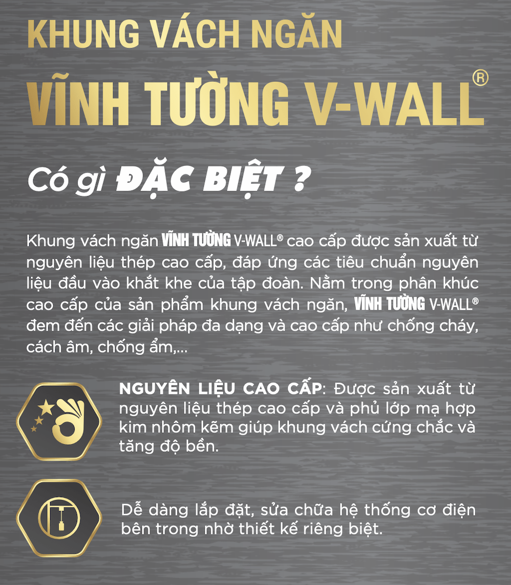Khung vách ngăn v-wall có gì đặc biệt