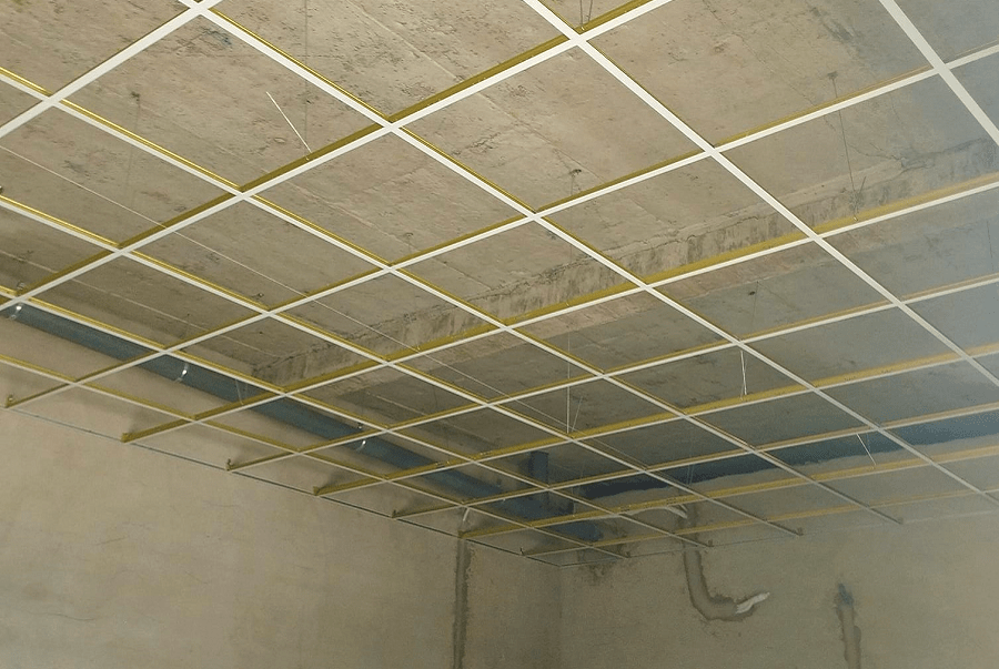 Khung xương trần thả thạch cao Vĩnh Tường cho mẫu trần thạch cao phòng ngủ