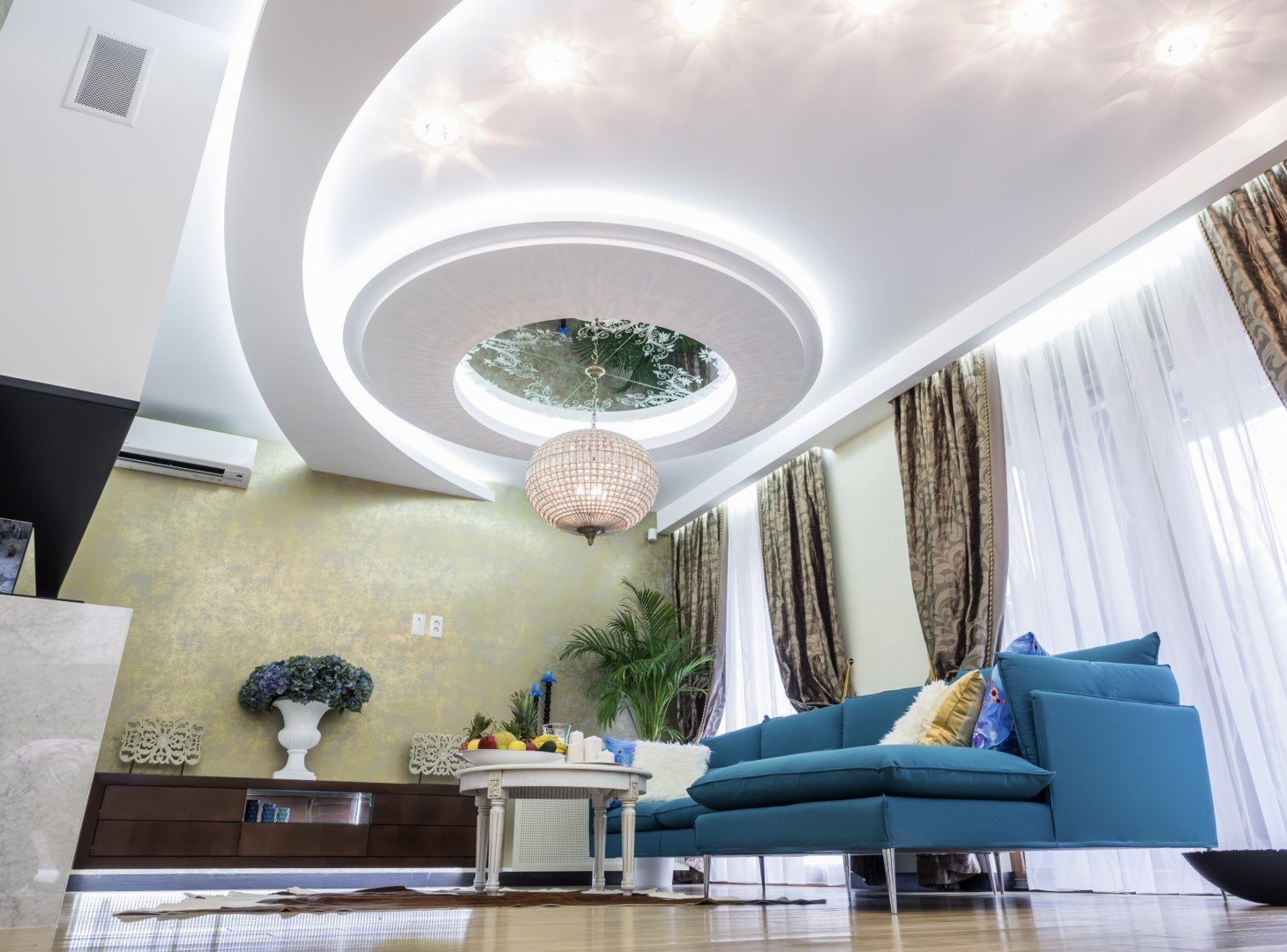 Mẫu trần thạch cao giật cấp độc đáo, ấn tượng