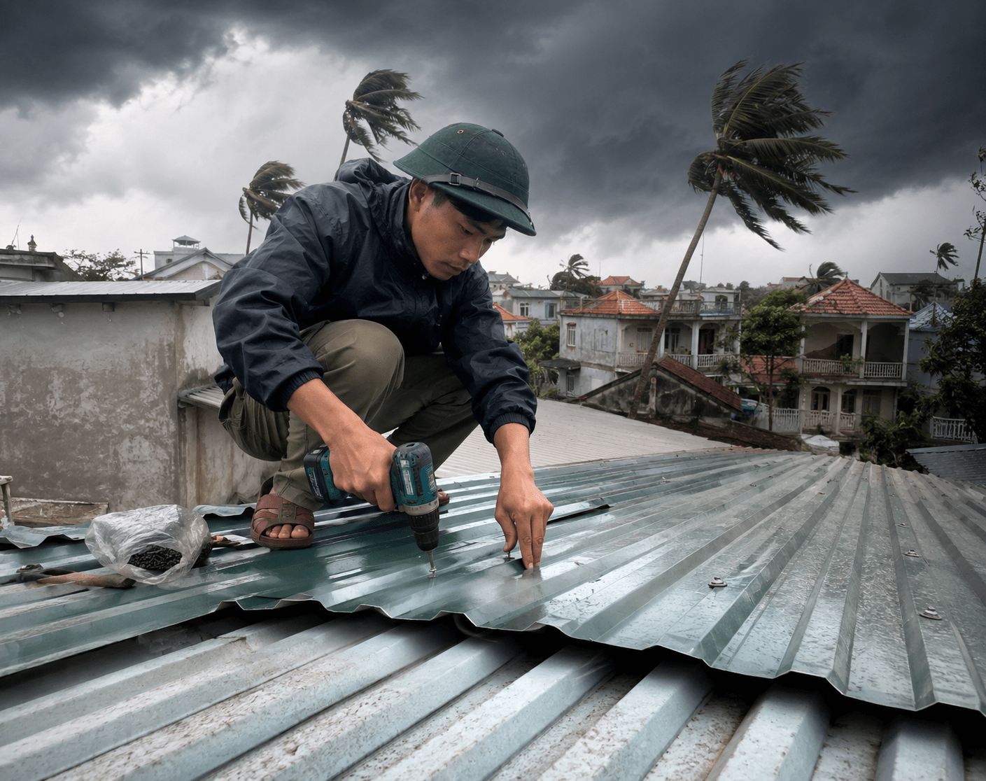 Kiểm tra đồng bộ mái, máng xối và khu vực xung quanh giúp ngôi nhà an toàn trước thời tiết xấu 